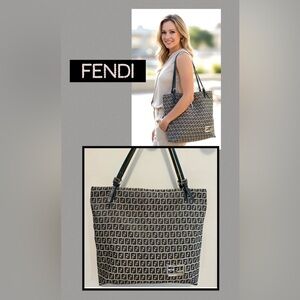Sale⏰Fendi Zucca Navy Monogram tote Great condition”clean/no damage
